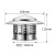 崇朝304不锈钢烟筒盖屋顶天台排气管烟帽防雨排风罩防风通风帽烟囱帽 304不锈钢 75