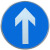 地下车库标志牌交通标志牌停车场车库出入口指示牌导向牌直行圆牌 1.2厚度铝板 60圆牌左转(平