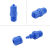 适用蓝色快拧塑料接头防腐蚀气管塑钢接头快速拧气动螺纹直通弯头三通 PC8-04
