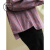 代勒代勒原创春季新款文艺棉麻格子长袖衬衫女单排扣不规则通勤衬衣女 绿色 均码