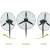 工业电风扇强力落地扇大风量牛角扇大功率机械摇头工厂商用壁挂式 500mm挂扇（钛镁合金叶） 强力款
