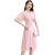 戴丽格连衣裙女夏季2024年新款感修身显瘦气质洋气白色雪纺西装裙子 XRZ2013粉红色 M