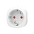 16A250V欧标插头转换器法国电器转换插座德标转 欧标插头国内用转换器-GBGa01白色