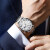 千奇梦男士手表十大机械品牌2022新款瑞士手表款男学生潮流防水 银壳白面钢带瑞士机芯-礼盒