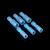 德岐 尼龙子弹头端子 公母冷压对插端子 快速接线端子 蓝色公母50套(1.5-2.5平方）