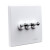 BE北欧复古开关插座面板86面板白银拨杆创意LOFT复式 白色118二十孔原12孔