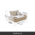 索菲亚品质奶油风科技布艺沙发客厅小户型现代简约单双人 单人位米白色+抱枕*2靠枕*1
