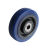 小万向轮轮子实心橡胶轮板车拉货手推车通用转向定向轮子轱辘 蓝黑通花软胶耐磨轮 5寸(万向+定向)X2对
