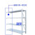 工创优品 货架置物架 多层货架仓储超市展示架多功能仓库金属储物架中型加厚230KG/层 150*60*200cm四层副架