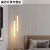 法国品质床头吊线灯卧室现代简约小吊灯感客厅背景墙房间玄关线灯 黑.色-8021-小号款-暖光