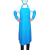 TPU背带防水防油围裙工作冷库水产食品厂家用厨房做饭围腰工作服 TPU蓝色 单围裙