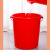 加厚塑料水桶大号保洁清洁桶多规格家用圆形手提抗摔红水桶学生桶 小号红水桶【5个带盖加厚直径33】