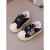 牧童宝宝鞋子1-3岁春季新款软底学步鞋男女小童运动鞋透气单鞋婴儿鞋2 黑色 21码内长13.5cm