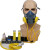 供气式防毒面具全面罩喷漆专用防尘化工化学喷塑喷砂打磨设备喷漆 3号 面罩