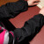 赫思迪格 防水袖套 防油污工作秋冬厨房劳保防雨绸布套袖护袖  黑色40cm（1双） JG-1683