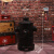 复古铁艺工业风创意个性收纳筒消防栓带盖脚踩金属垃圾桶客厅户外 大号黑色