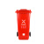 信德利加厚塑料户外垃圾桶  带轮盖	240升 红色