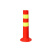 HUAIFENG/淮风塑料警示柱 45cm红PTE 45×18×7cm 含安装螺丝 带反光警戒柱警示桩安全隔离柱