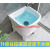 拖把池阳台小号陶瓷洗拖布池墩布池卫生间方形自动下水器 草绿色