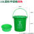 垃圾分类垃圾桶厨房手提桶圆桶10L带盖带提手大号厨余餐厨绿 10L圆形手提桶绿色带漏网