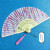 定制可爱日式卡通儿童迷你布面折扇古风夏季学生男女式便携折叠小 头青粉红垂柳