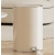 鲁识 高颜值垃圾桶脚踏式客厅大容量办公室带盖纸篓 脚踏式垃圾桶-8L奶油色银圈
