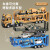 加吉大号合金平板拖车玩具工程车套装双层汽车运输车儿童卡车货车男孩 运输车+挖机