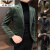 AEXP阿玛EA7XP尼旗下灯芯绒男士西装外套秋冬新款商务修身加厚单西 绿色 L [建议135斤以内]