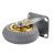 海斯迪克 高弹力轻音脚轮 工业重型手推车轮橡胶固定轮子橡胶轮 6寸定向脚轮