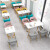 奶茶店桌椅组合咖啡厅西餐厅餐椅小甜品店靠墙卡座清酒吧餐饮沙发 二卡座一桌组合颜色尺寸可定做