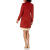 Calvin Klein 618女士女士经典款羊绒羊毛混纺秋冬大衣 Chili Pepper 4