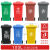 户外分类垃圾桶240L120L大号大容量带盖轮小区环卫商用加厚垃圾箱 100L加厚有盖有轮红色