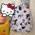 凯蒂猫新款书包凯蒂猫双肩包卡通大容量日系女学院风猫背包 薄款面料_单包 KT猫黑白双肩包