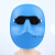 轻便烧电焊面罩屏焊工防烤脸头戴式氩弧焊帽子防护脸部简易蓝眼镜工业品 zx单独透明眼镜10付