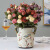 麦岐美式餐桌装饰花瓶 欧式复古双耳花瓶花艺 新中式茶几陶瓷花瓶摆件 花瓶3束红色幸福果