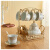 欧洋士(OYS)品牌金边欧式咖啡具英式陶瓷咖啡杯套装家用高档花茶杯子 吉祥1壶6杯碟+架子 0ml