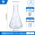 蜀牛锥形瓶玻璃三角烧瓶加厚高硼硅毫升广口化学三角瓶实验室 【大口/喇叭口】2000ml-1个