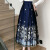 蒙森图马面裙小个子一米五日常可以穿的新中式八分上衣搭配国风套装女春 蓝色马面裙 M