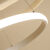 睿爸现代简约灯饰网红轻奢北欧灯具创意个性卧室吧台餐厅吊灯客厅吊灯 黑色两圈40+60cm-三色变光