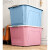 加厚特大号收纳箱塑料衣服整理神器玩具盒子储物筐搬家周转箱MYFS 二个装超大号170#L粉色 带滑轮加厚款