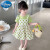 迪士尼（Disney）女童连衣裙夏季2024新款洋气女孩宝宝夏天衣服儿童装夏装公主裙子 绿色 80cm