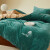 水星家纺床上四件套加厚牛奶绒被套床单床上用品套件1.8米床绒悦倾心 绿