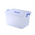 Corej透明收纳箱 工业塑料储物收纳盒滑轮透明周转箱 69*50*43.5cm