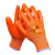 P538半挂浸胶劳保防护手套丁腈耐磨防水防油耐弱酸碱工作防滑 12双 N513橙色(加强指) L