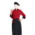 比鹤迖 BHD-2975 餐厅食堂厨房工作服/工装 长袖[红色]3XL 1件