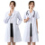 化学实验白大褂实验服学生女款夏季薄款短袖医生大衣长袖医院室护士服工 女士白色薄款长袖(修身款) XS