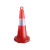 橡胶路锥反光圆锥 雪糕桶安全警示柱   6起 2米伸缩连接杆红白