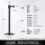 金柯 U型一米线栏杆 隔离带伸缩带 铸铁底座 不锈钢排队护栏礼宾杆 移动警戒线围栏 商场地铁机场定制 【3米拉带】铸铁底带轮烤漆黑