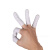 乳胶手指套一次性防水静电无粉白色工业天然橡胶劳保不伤手保护套 白色手指套200只=2包