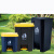 户外垃圾桶脚踏脚踩式环卫桶物业室内商用50升80L垃圾分类垃圾桶 50L脚踏黄色